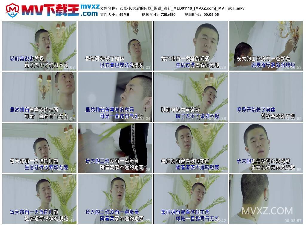 老黑-长大后的问题_国语_流行_MED01118